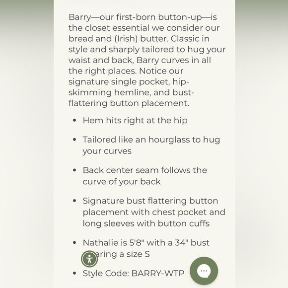 Frank & Eileen Barry Blue and white pinstripe shirt XS - Picture 11 of 11